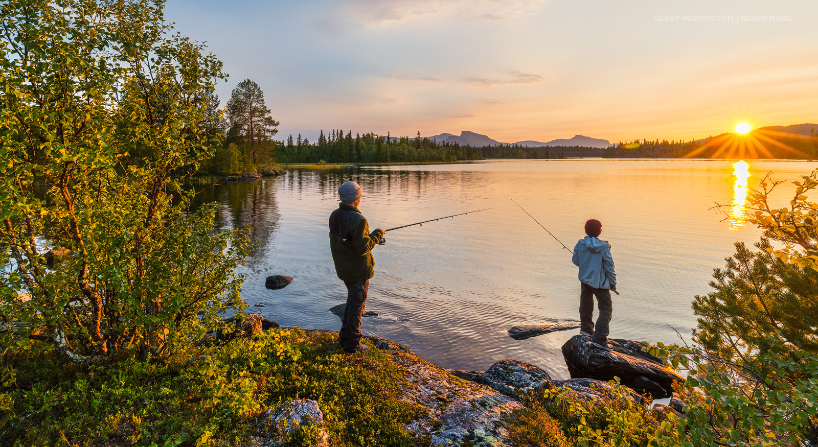 Fishing in Norway with my boys.